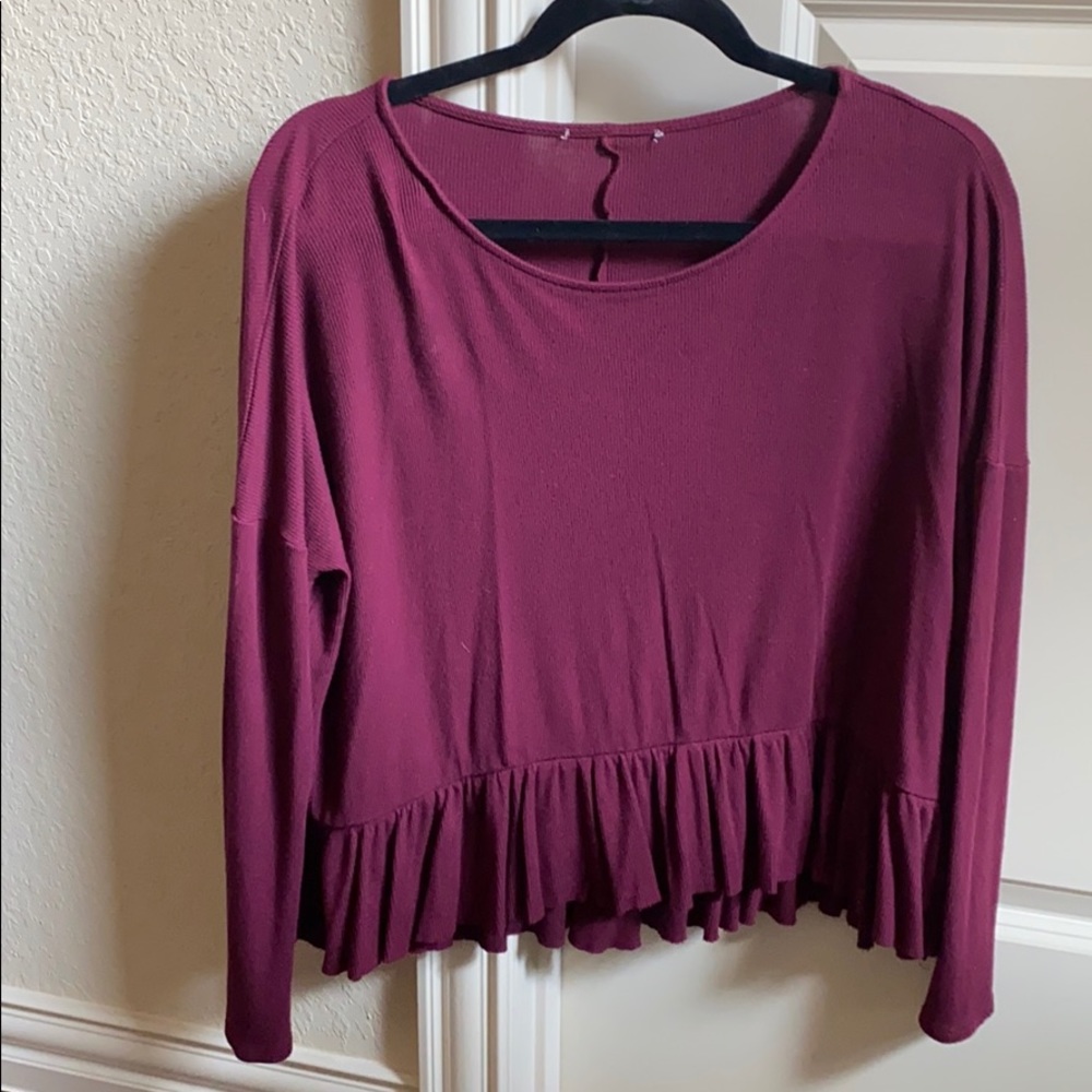 burgundy flowy top!